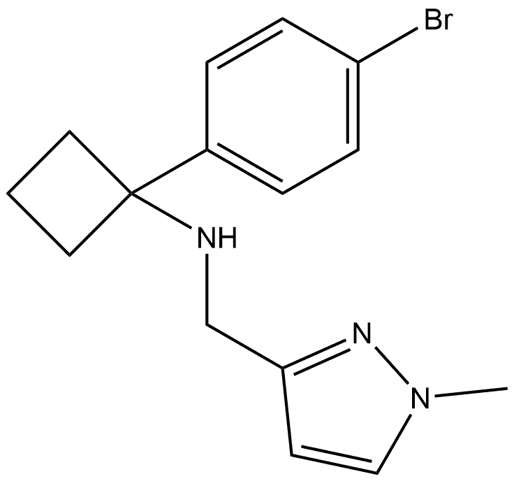 N-1-(4-Bromophenyl)cyclobutyl-1-methyl-1H-pyrazole-3-methanamine Structure