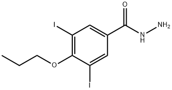 Benzoic acid, 3,5-diiodo-4-propoxy-, hydrazide Structure