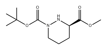 1,3(2H)-Pyridazinedicarboxylic acid, tetrahydro-, 1-(1,1-dimethylethyl) 3-methyl ester, (3R)- 구조식 이미지