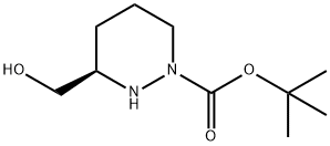 1(2H)-Pyridazinecarboxylic acid, tetrahydro-3-(hydroxymethyl)-, 1,1-dimethylethyl ester, (3R)- Structure