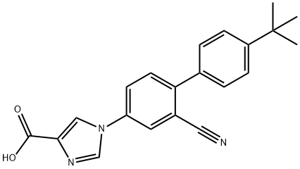 1H-Imidazole-4-carboxylic acid, 1-[2-cyano-4'-(1,1-dimethylethyl)[1,1'-biphenyl]-4-yl]- Structure