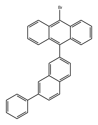 Anthracene, 9-bromo-10-(7-phenyl-2-naphthalenyl)- Structure