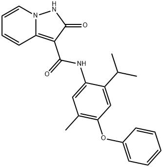 Pyrazolo[1,5-a]pyridine-3-carboxamide, 1,2-dihydro-N-[5-methyl-2-(1-methylethyl)-4-phenoxyphenyl]-2-oxo- Structure