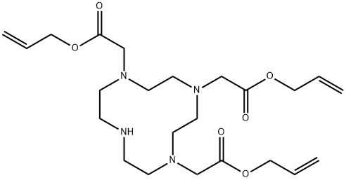 1,4,7,10-Tetraazacyclododecane-1,4,7-triacetic acid, 1,4,7-tri-2-propen-1-yl ester Structure