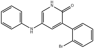 2(1H)-Pyridinone, 3-(2-bromophenyl)-5-(phenylamino)- Structure