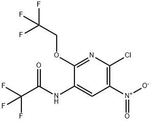 Acetamide, N-[6-chloro-5-nitro-2-(2,2,2-trifluoroethoxy)-3-pyridinyl]-2,2,2-trifluoro- Structure