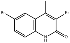 2(1H)-Quinolinone, 3,6-dibromo-4-methyl- Structure