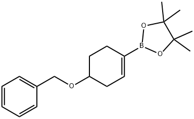 1,3,2-Dioxaborolane, 4,4,5,5-tetramethyl-2-[4-(phenylmethoxy)-1-cyclohexen-1-yl]- Structure