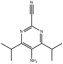 2-Pyrimidinecarbonitrile, 5-amino-4,6-bis(1-methylethyl)- 구조식 이미지
