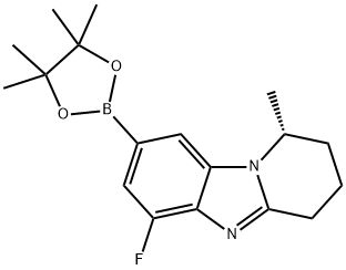 Pyrido[1,2-a]benzimidazole, 6-fluoro-1,2,3,4-tetrahydro-1-methyl-8-(4,4,5,5-tetramethyl-1,3,2-dioxaborolan-2-yl)-, (1R)- Structure