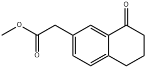 2-Naphthaleneacetic acid, 5,6,7,8-tetrahydro-8-oxo-, methyl ester Structure