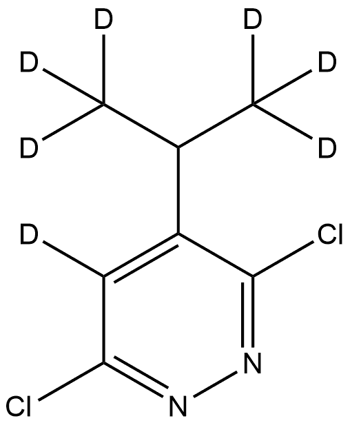 3,6-Dichloro-4-(propan-2-yl6)pyridazine-5-d1-1,1,1,3,3,3-d6 구조식 이미지