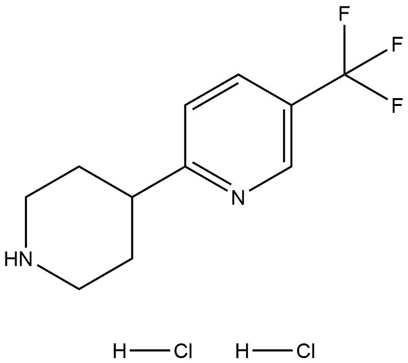 2-(Piperidin-4-yl)-5-(trifluoromethyl)pyridine (dihydrochloride) 구조식 이미지