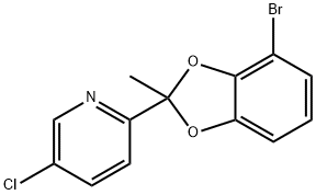 Pyridine, 2-(4-bromo-2-methyl-1,3-benzodioxol-2-yl)-5-chloro- Structure