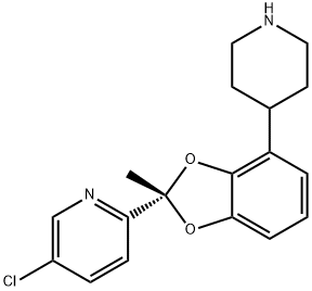 Pyridine, 5-chloro-2-[(2S)-2-methyl-4-(4-piperidinyl)-1,3-benzodioxol-2-yl]- 구조식 이미지