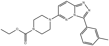 1-Piperazinecarboxylic acid, 4-[3-(3-methylphenyl)-1,2,4-triazolo[4,3-b]pyridazin-6-yl]-, ethyl ester Structure