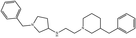 1-Piperidineethanamine, 3-(phenylmethyl)-N-[1-(phenylmethyl)-3-pyrrolidinyl]- Structure