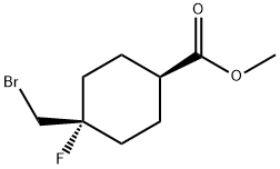 Methyl cis-4-(bromomethyl)-4-fluorocyclohexanecarboxylate 구조식 이미지