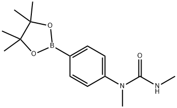 Urea, N,N'-dimethyl-N'-[4-(4,4,5,5-tetramethyl-1,3,2-dioxaborolan-2-yl)phenyl]- Structure