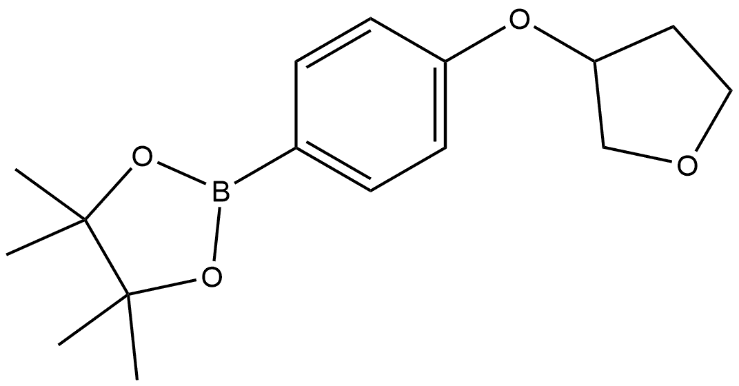 4,4,5,5-Tetramethyl-2-[4-[(tetrahydro-3-furanyl)oxy]phenyl]-1,3,2-dioxaborolane Structure