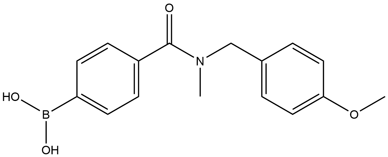 B-[4-[[[(4-Methoxyphenyl)methyl]methylamino]carbonyl]phenyl]boronic acid Structure