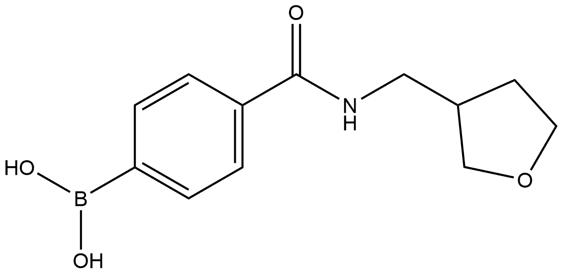 B-[4-[[[(Tetrahydro-3-furanyl)methyl]amino]carbonyl]phenyl]boronic acid Structure