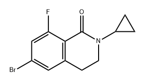 1(2H)-Isoquinolinone, 6-bromo-2-cyclopropyl-8-fluoro-3,4-dihydro- 구조식 이미지