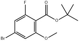 TERT-BUTYL 4-BROMO-2-FLUORO-6-METHOXYBENZOATE Structure