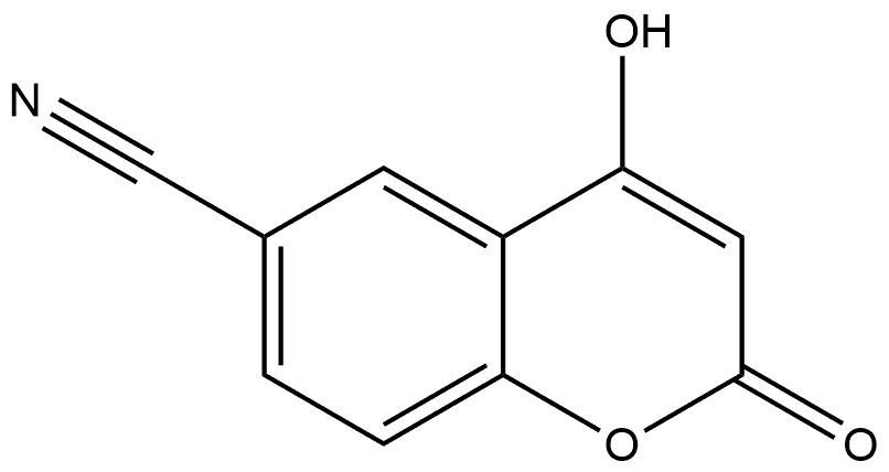 4-hydroxy-2-oxo-2H-chromene-6-carbonitrile 구조식 이미지