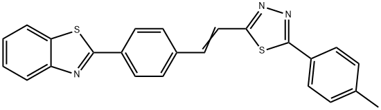 Benzothiazole, 2-[4-[2-[5-(4-methylphenyl)-1,3,4-thiadiazol-2-yl]ethenyl]phenyl]- Structure