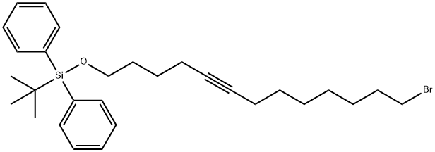 Silane, [(13-bromo-5-tridecynyl)oxy](1,1-dimethylethyl)diphenyl- (9CI) Structure