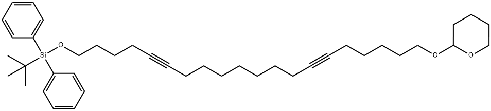 2H-Pyran, 2-[[20-[[(1,1-dimethylethyl)diphenylsilyl]oxy]-6,15-eicosadiyn-1-yl]oxy]tetrahydro- Structure