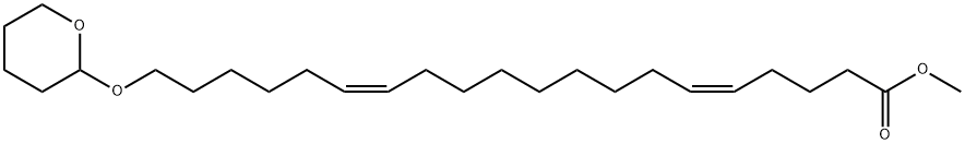 5,14-Eicosadienoic acid, 20-[(tetrahydro-2H-pyran-2-yl)oxy]-, methyl ester, (5Z,14Z)- Structure