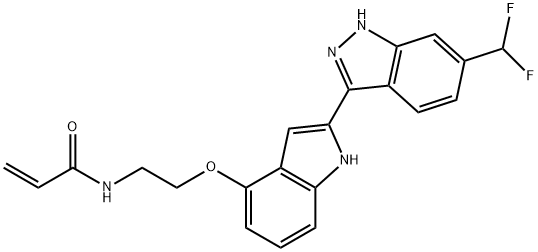 2-Propenamide, N-[2-[[2-[6-(difluoromethyl)-1H-indazol-3-yl]-1H-indol-4-yl]oxy]ethyl]- Structure