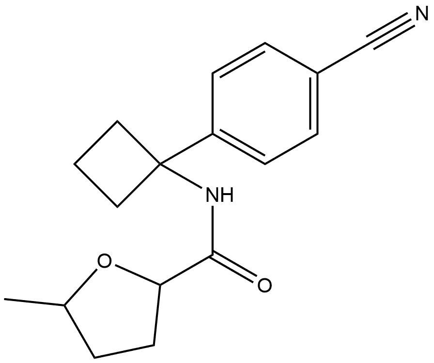 N-1-(4-Cyanophenyl)cyclobutyltetrahydro-5-methyl-2-furancarboxamide Structure