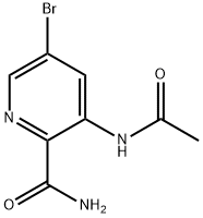 5-Bromo-3-acetamidopyridine-2-carboxamide Structure