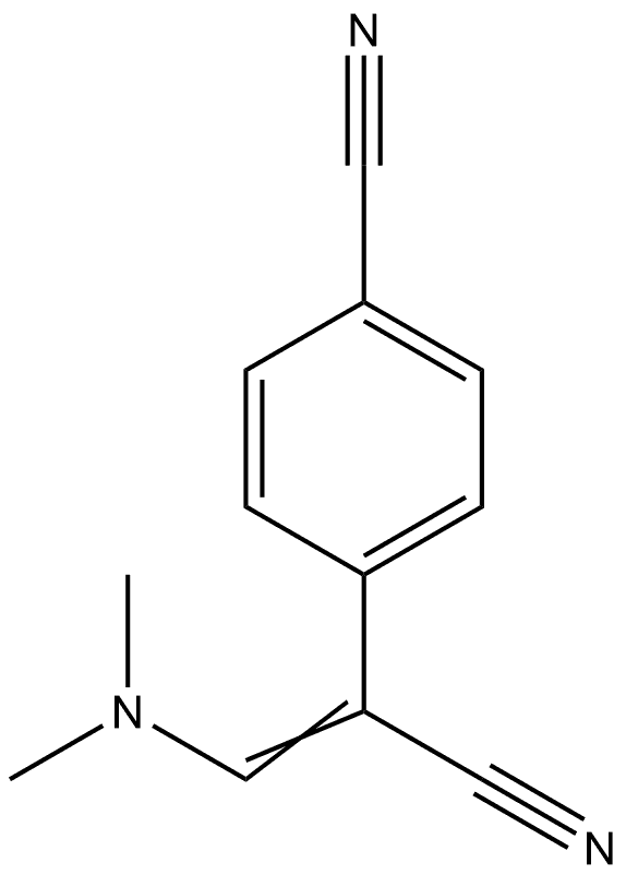 4-[1-Cyano-2-(dimethylamino)eth-1-en-1-yl]benzonitrile Structure