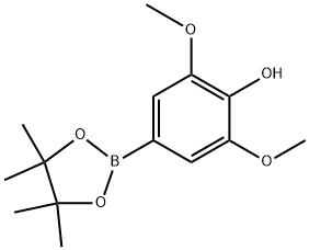 Phenol, 2,6-dimethoxy-4-(4,4,5,5-tetramethyl-1,3,2-dioxaborolan-2-yl)- 구조식 이미지