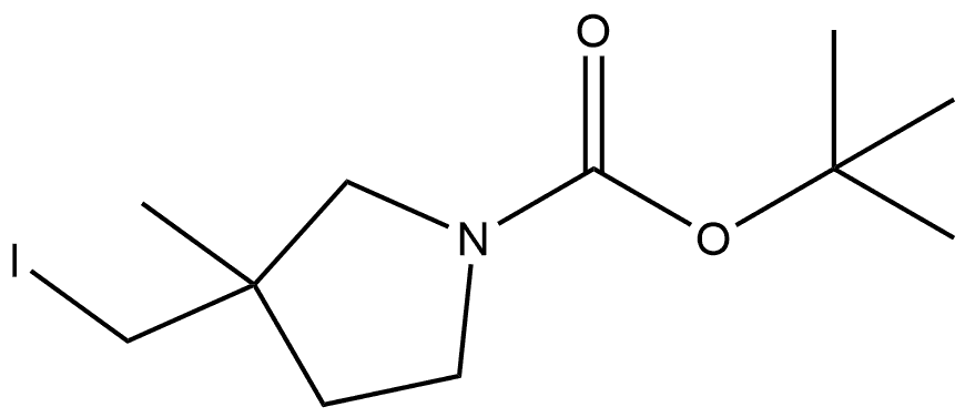 tert-butyl 3-(iodomethyl)-3-methylpyrrolidine-1-carboxylate Structure