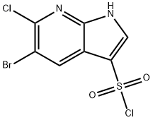 5-Bromo-6-chloro-1H-pyrrolo[2,3-b]pyridine-3-sulfonyl chloride Structure