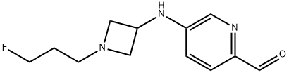 2-Pyridinecarboxaldehyde, 5-[[1-(3-fluoropropyl)-3-azetidinyl]amino]- 구조식 이미지