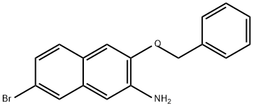 2-Naphthalenamine, 7-bromo-3-(phenylmethoxy)- 구조식 이미지