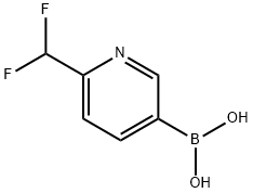 Boronic acid, B-[6-(difluoromethyl)-3-pyridinyl]- Structure