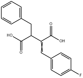 Butanedioic acid, 2-[(4-fluorophenyl)methylene]-3-(phenylmethyl)- Structure