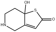 Thieno[3,2-c]pyridin-2(4H)-one, 5,6,7,7a-tetrahydro-7a-hydroxy- Structure