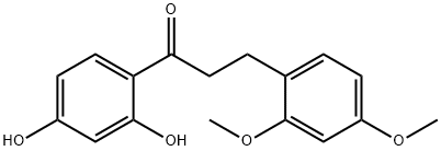 1-Propanone, 1-(2,4-dihydroxyphenyl)-3-(2,4-dimethoxyphenyl)- Structure