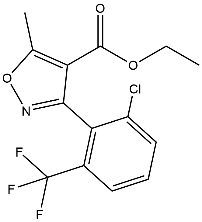 Ethyl 3-[2-Chloro-6-(trifluoromethyl)phenyl]-5-methylisoxazole-4-carboxylate Structure