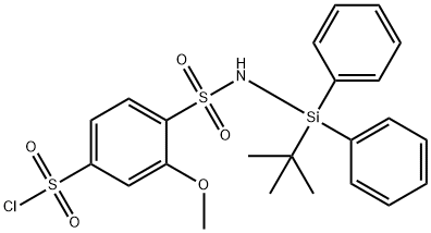 Benzenesulfonyl chloride, 4-[[[(1,1-dimethylethyl)diphenylsilyl]amino]sulfonyl]-3-methoxy- 구조식 이미지