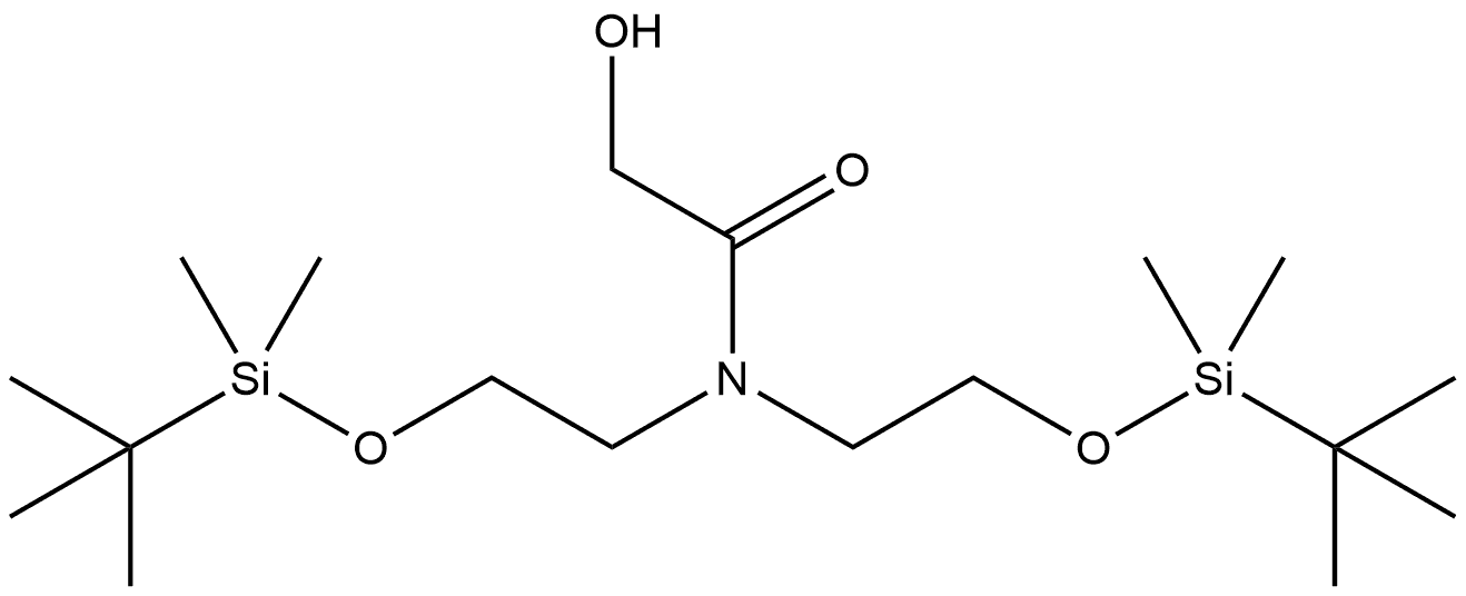 N,N-bis(2-((tert-butyldimethylsilyl)oxy)ethyl)-2-hydroxyacetamide 구조식 이미지