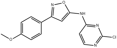 4-Pyrimidinamine, 2-chloro-N-[3-(4-methoxyphenyl)-5-isoxazolyl]- Structure